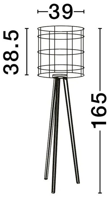 Lampa de podea boho style design natural PLETTE