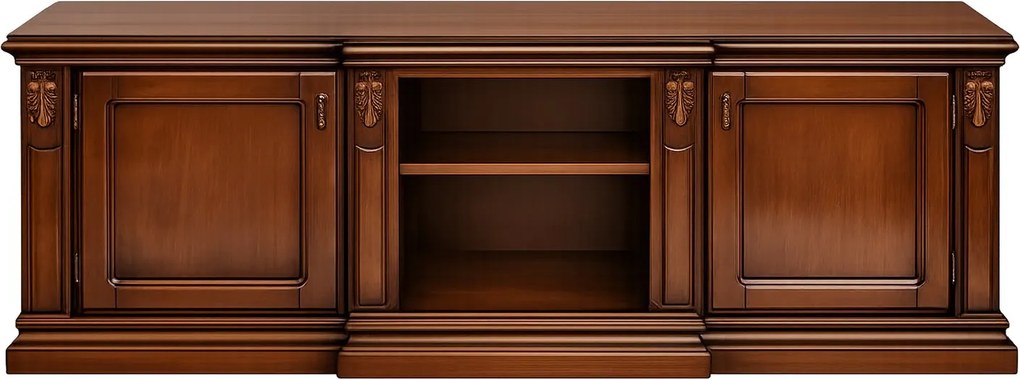 Comodă TV lemn masiv Bernhard, 172 × 57 × 64 cm