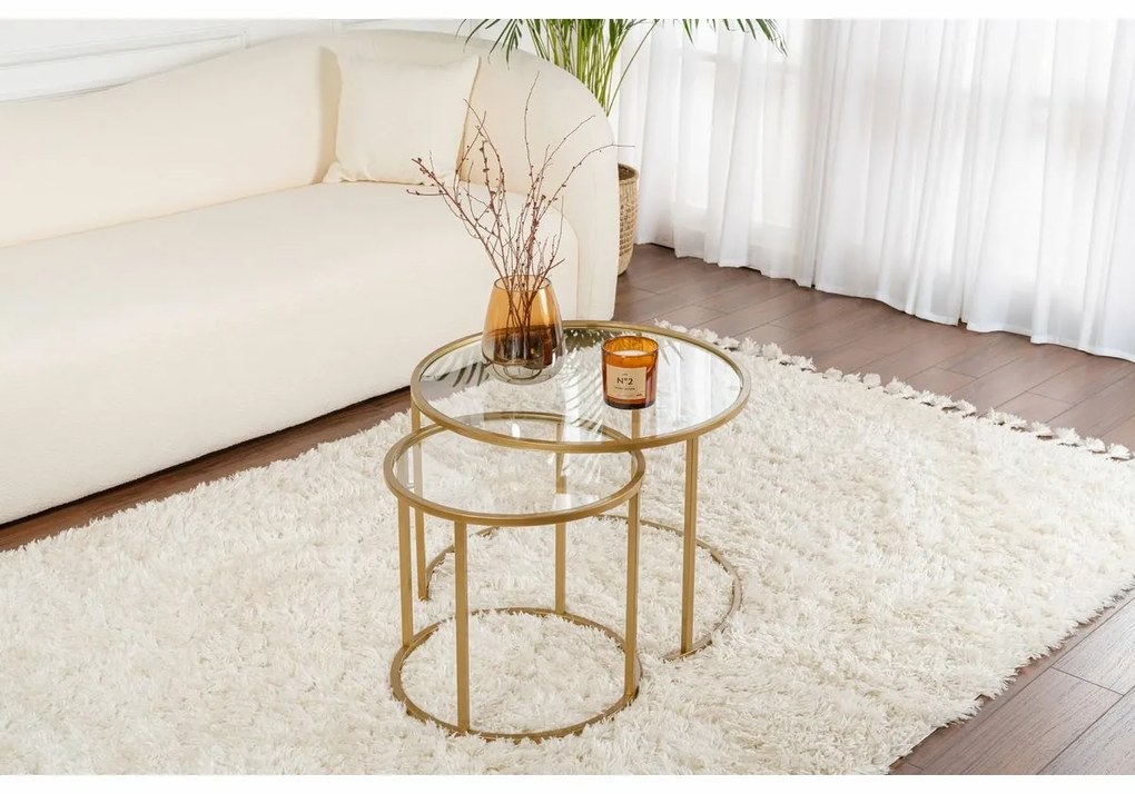 Set de măsuțe de cafea Aurum Gold 60 cm, 2buc.