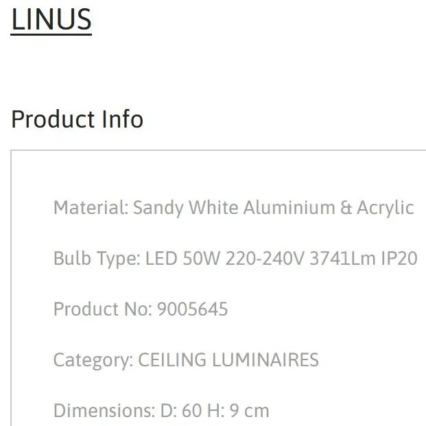 Plafoniera LED dimabila design circular LINUS D-60cm