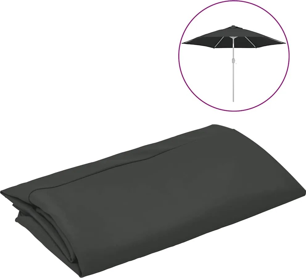 vidaXL Pânză de schimb umbrelă de soare de grădină, antracit, 300 cm