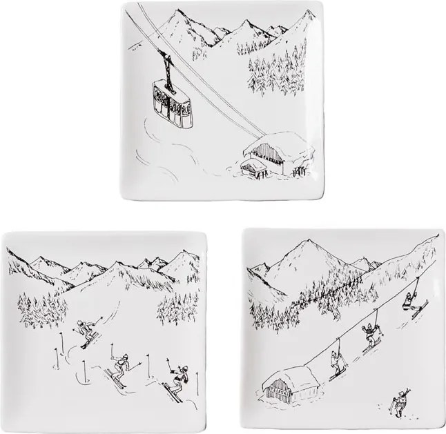 Set 3 farfurii din ceramica, Trip