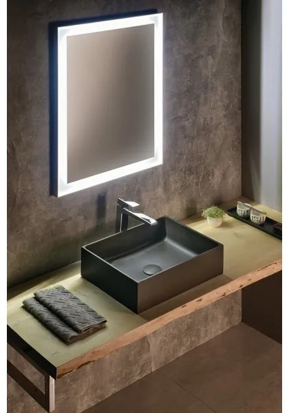 Sapho - Lavoar pentru blat FORMIGO 47,5 x 36,5 cm beton/negru