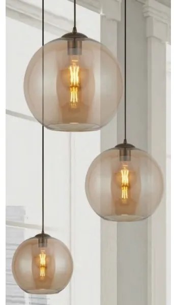 Searchlight 1632AM - Lustră pe cablu BALL 1xE27/60W/230V maro