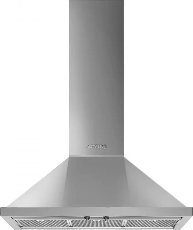 Hota decorativa SMEG Portofino KPF9X, 275 W, A+, 781 m³/h, 3 viteze, 3 filtre, Clapa reverse, LED, Otel inoxidabil