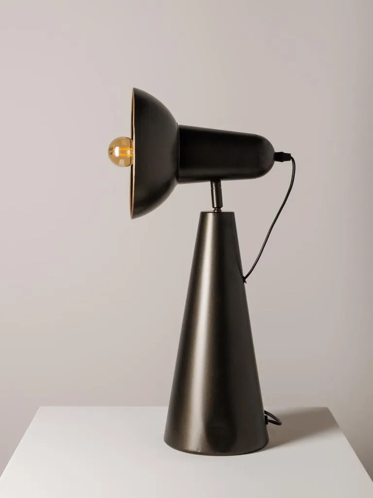 Lampa de masa, maro, din metal, Curious