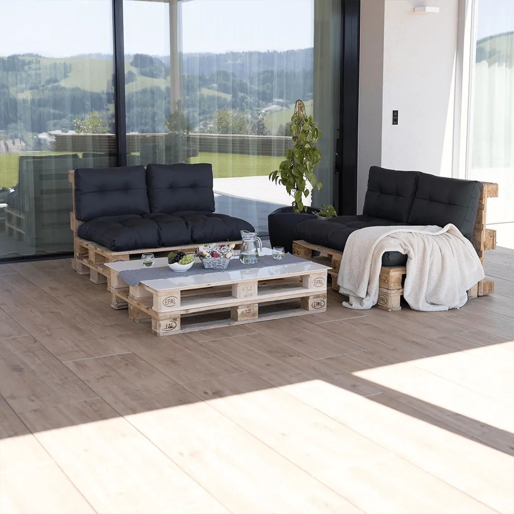 Perne pentru mobilier din paleţi, gri închis, ARYO