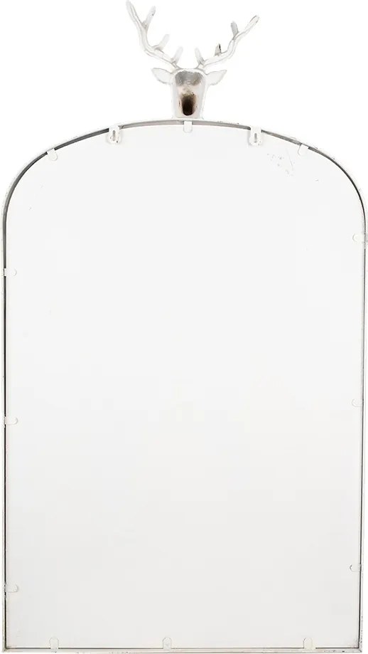 Oglinda de perete, alba, din metal, 58x10x105 cm, Deer