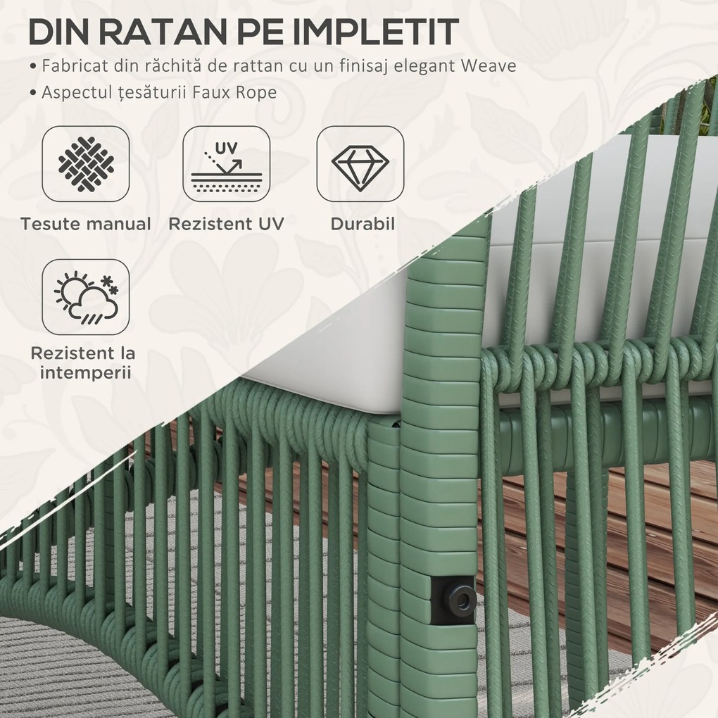 Outsunny Set de Mobilier pentru Curte, Verde Inchis