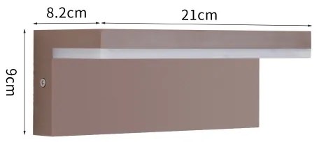 Brilagi - Aplica de perete LED pentru exterior TESSI, 10W/230V, maro, IP54