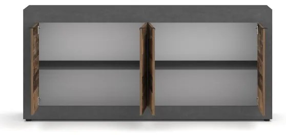 Comodă RUNEA maro închis/antracit