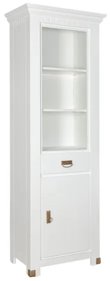 Biblioteca 1 Usa Si 1 Sertar Saint Tropez, Alb, 68.8 Cm
