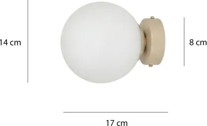 Aplica de perete MAGNUS 1xE14/10W/230V bej/alb