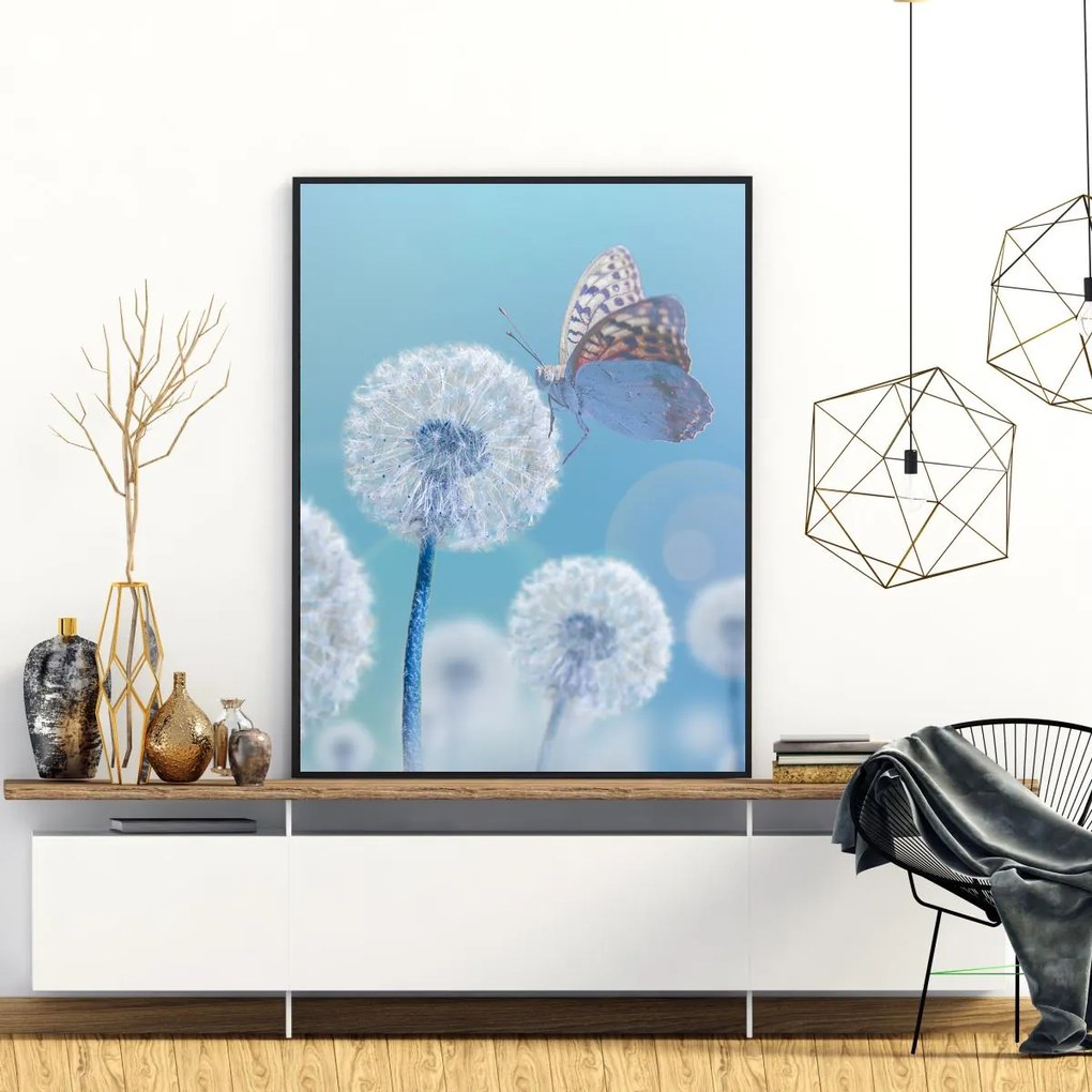 Poster - Fluture pe păpădie (A4)