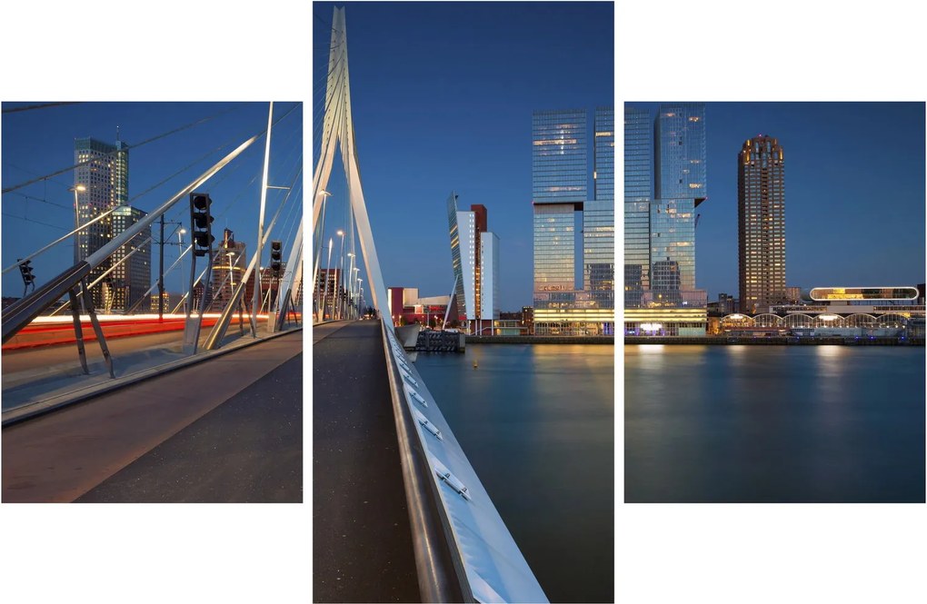 Tablou - Amurg în Rotterdam, Olanda (90x60 cm)