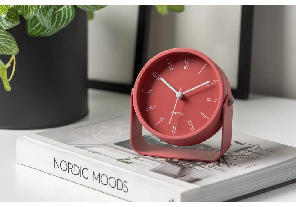 Karlsson 5989RD ceas cu alarmă design roșu,diametru 12 cm