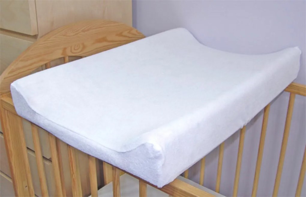 Baby Nellys Husă din jerseu pe saltea de înfăşat, 60cm x 80cm - alb