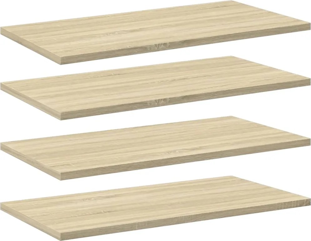 vidaXL Plăci bibliotecă, 4 buc, stejar sonoma, 60 x 30 x 1,5 cm, PAL