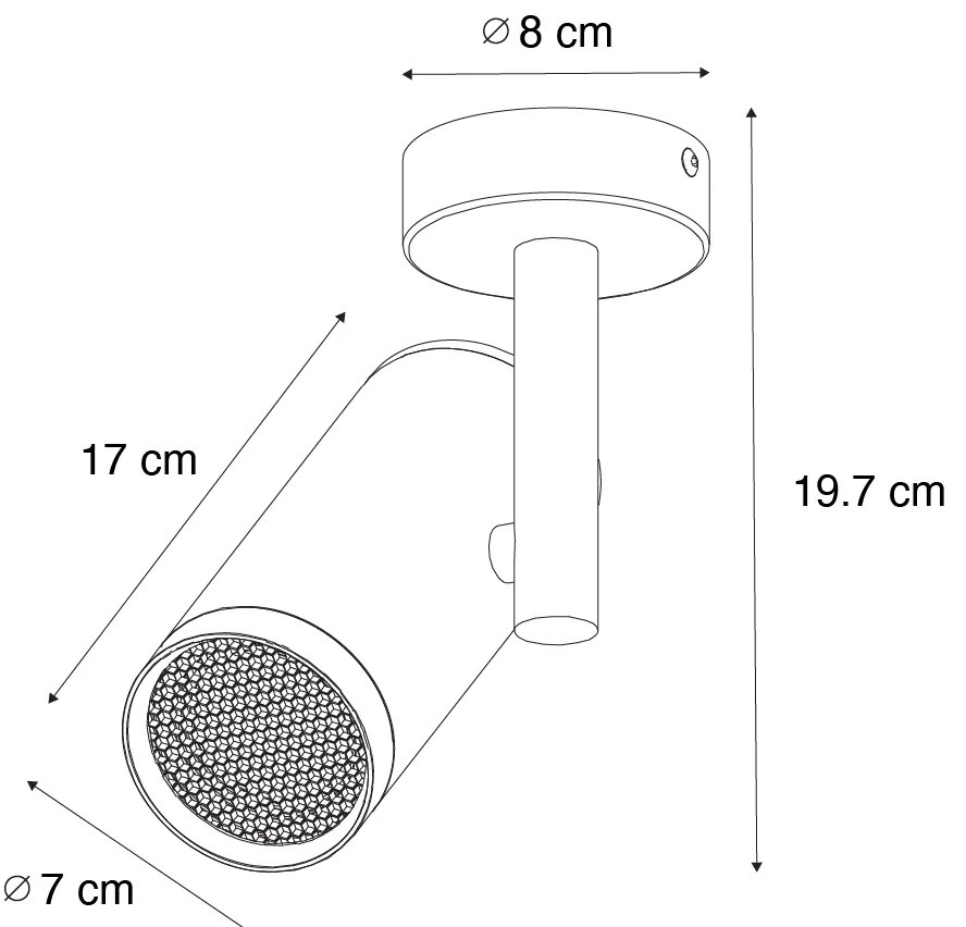 Spotlight de design auriu reglabil - Scopio Honey