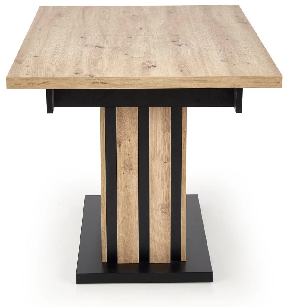 Masă de sufragerie Lalia 160 (stejar artisan + negru) (pentru 6 până la 8 persoane). 1092399