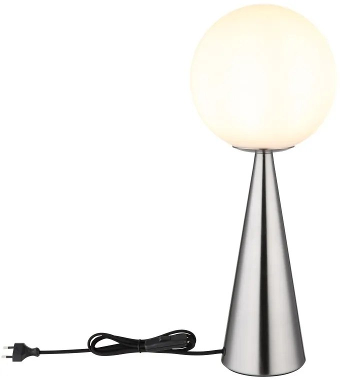 Veioza/Lampa de masa design modern PINPAL nickel/opal