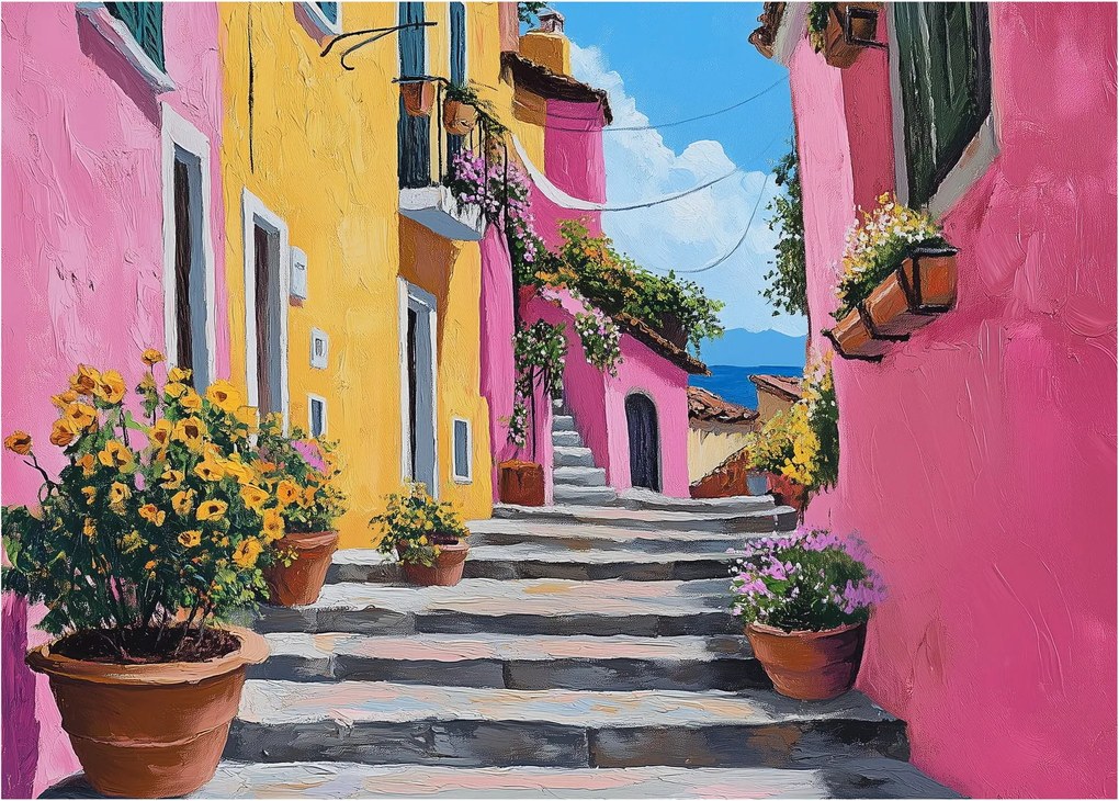 Tablou - Alee roz (70x50 cm)