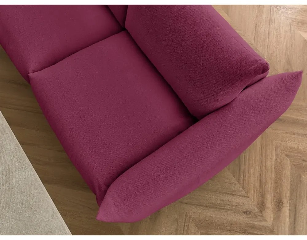 Canapea burgundy extensibilă 234 cm Ernest – Bobochic Paris