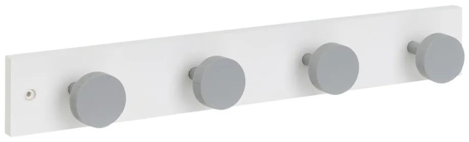 Cuier de perete alb-gri din lemn de pin 40 cm Anillos – Casa Selección