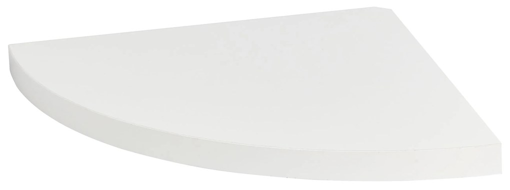 Raft de colt cu suport fixare ascuns, 25x25 cm, MDF Alb