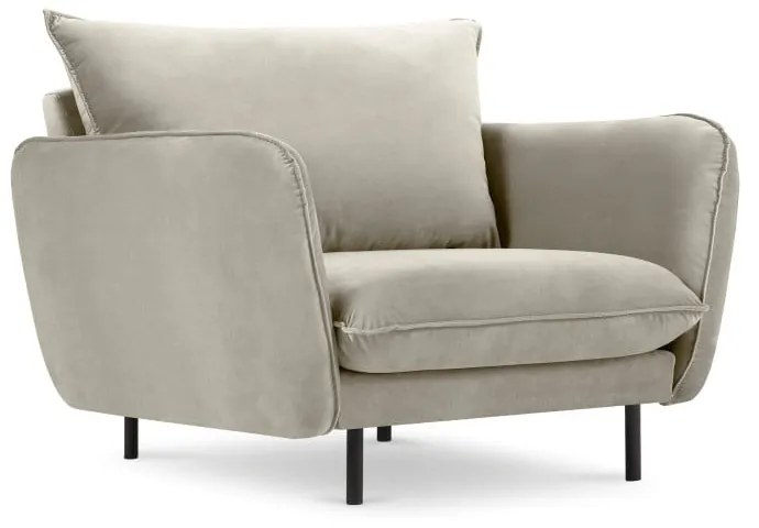 Fotoliu din catifea Cosmopolitan Design Vienna, bej