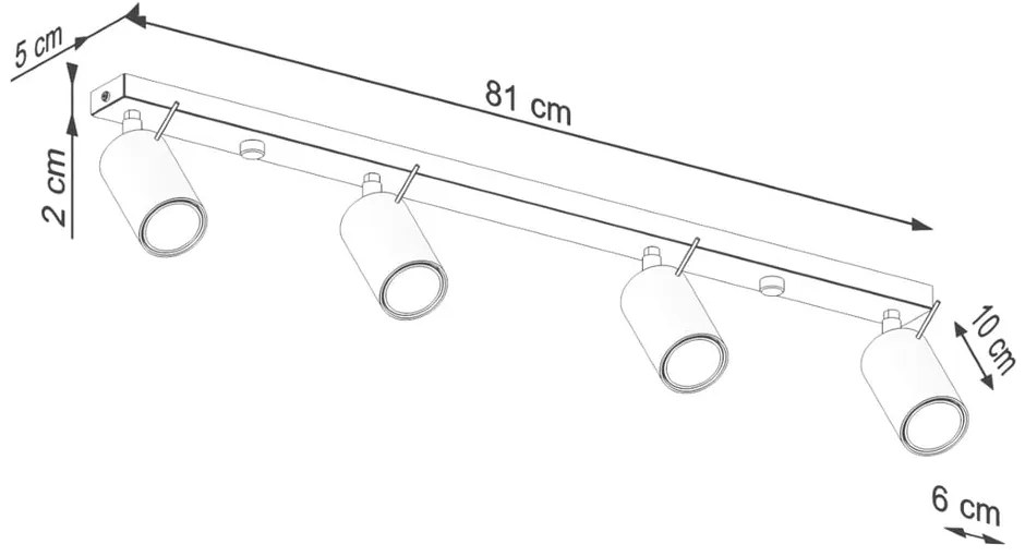 Spot crem 6x81 cm Etna – Sollux
