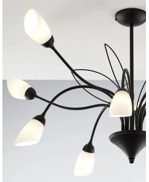 Jupiter 2056 - Candelabru GLORIOSA pe tijă 10xG9/14W/230V, negru