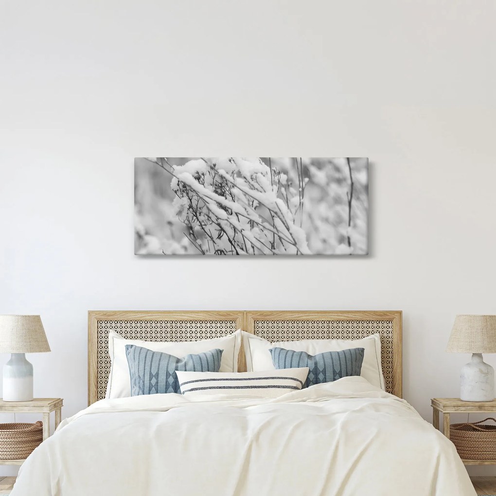 Tablou - Ramuri înzăpezite (120x50 cm)