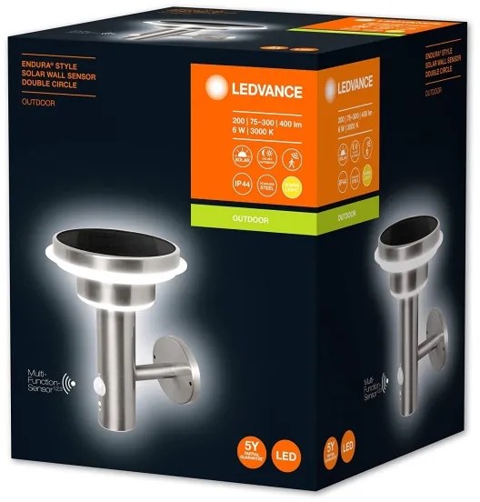 Ledvance - Lampă solară LED CIRCLE 6W/3,2V IP44 cu senzor și dimmer