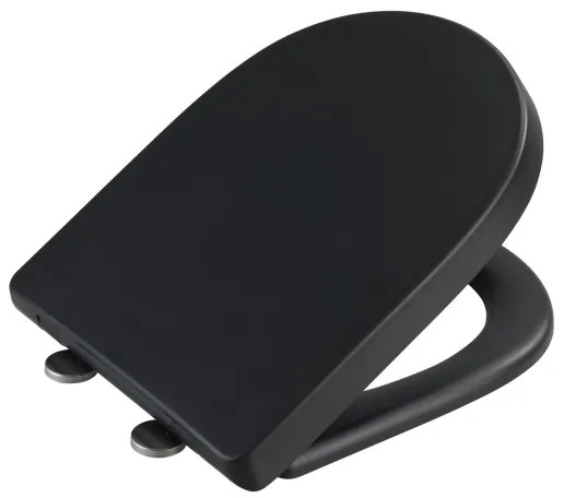 WENKO 24989100-WC Capac WC EXCLUSIVE 36,5 x 45 cm negru/argintiu