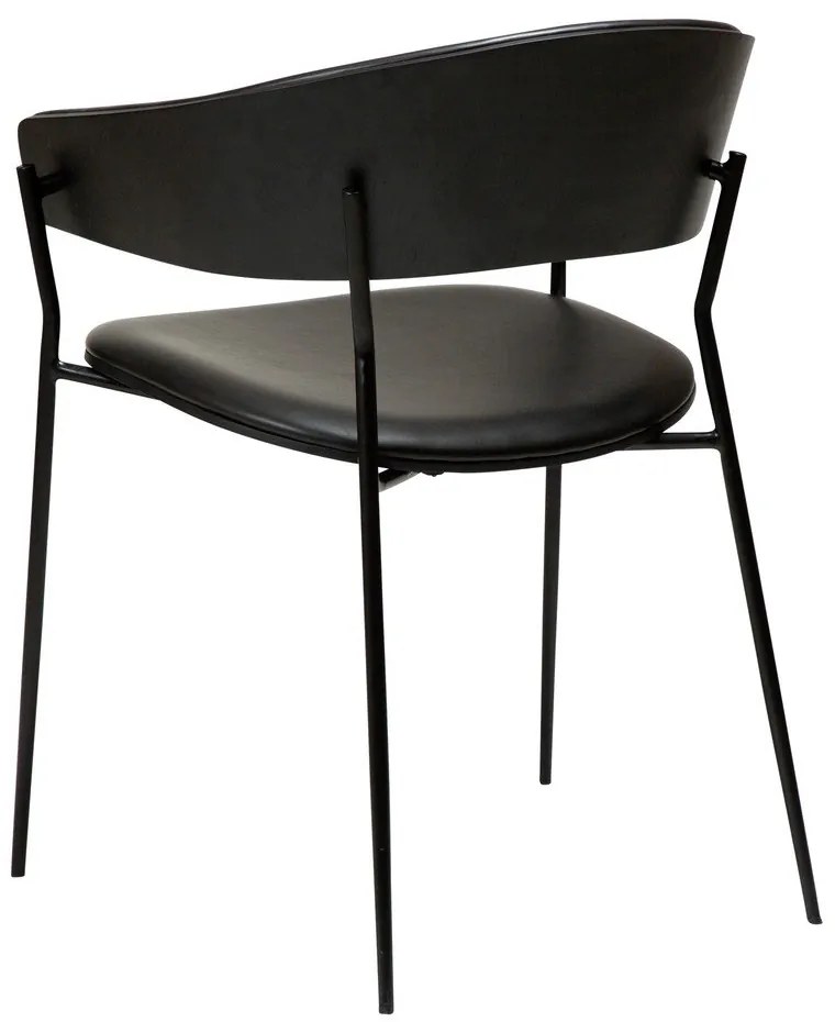 Scaun de sufragerie negru mat cu cotiere Crib – DAN-FORM Denmark