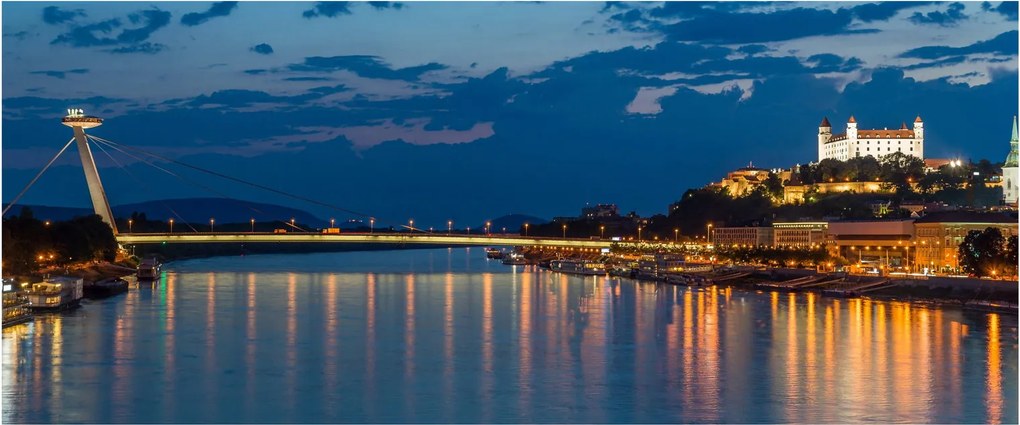 Tablou cu Bratislava și palat (120x50 cm)