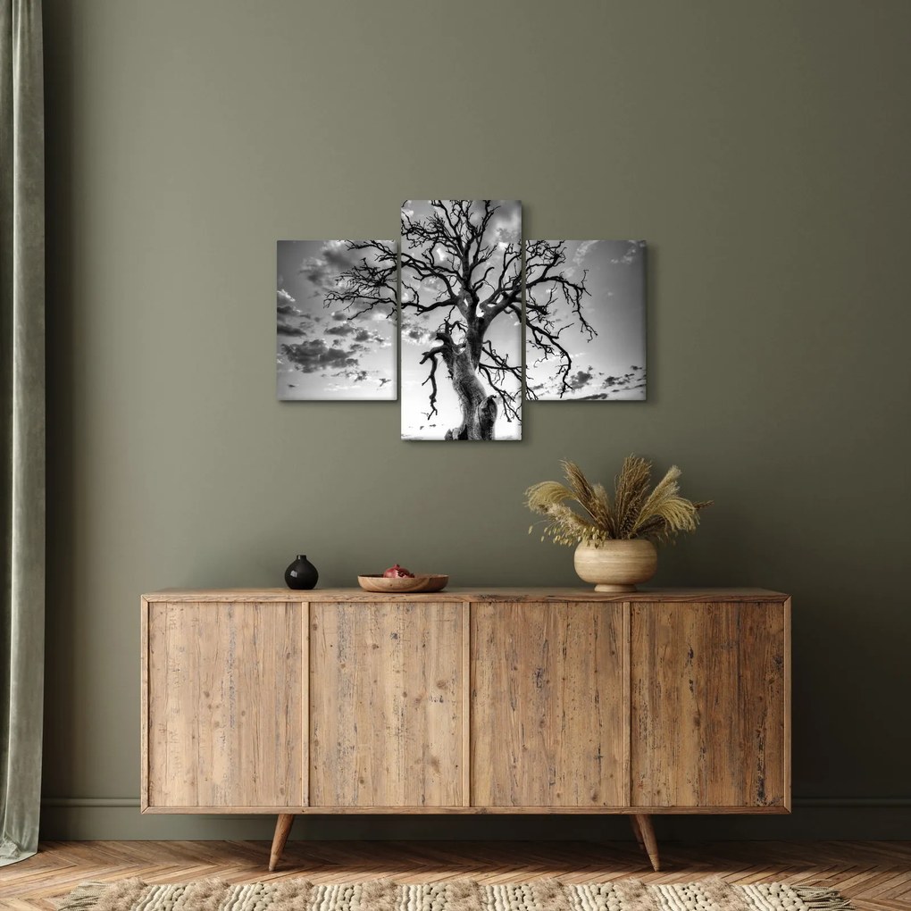Tablou - Copacul, alb-negru (90x60 cm)