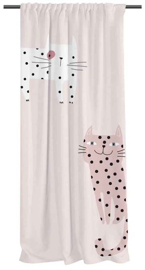 Draperie roz pentru copii 250x110 cm Meow Meow - Butter Kings