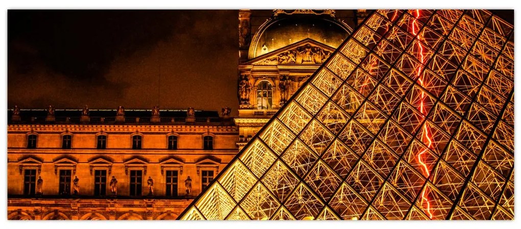 Tablou cu Louvre la Pris (120x50 cm)