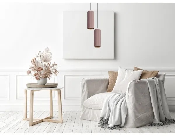 Lustr AVALO 2xE27/60W/230V pr. 20 cm roz/cupru