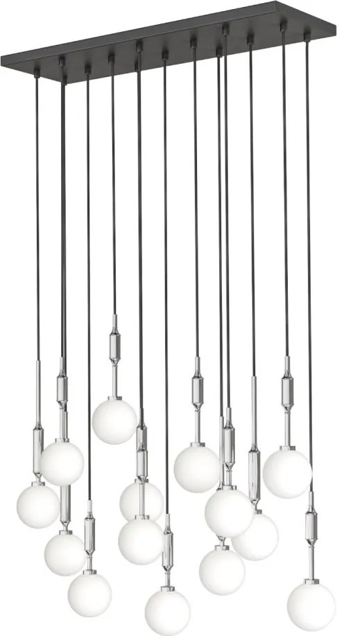 Lustra cu 14 pendule Ero XIV Crom 80x25