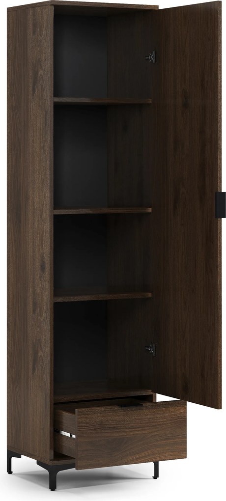 Mazzoni Dulap LANA SZ-50 Nuc Elegant - GARDEROBĂ CU O UȘĂ CU SERTAR