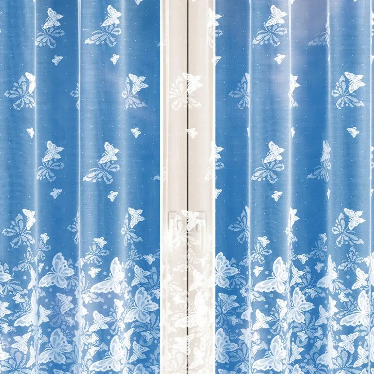 Perdea finisată din jacard AMALIE - set pentru balcon