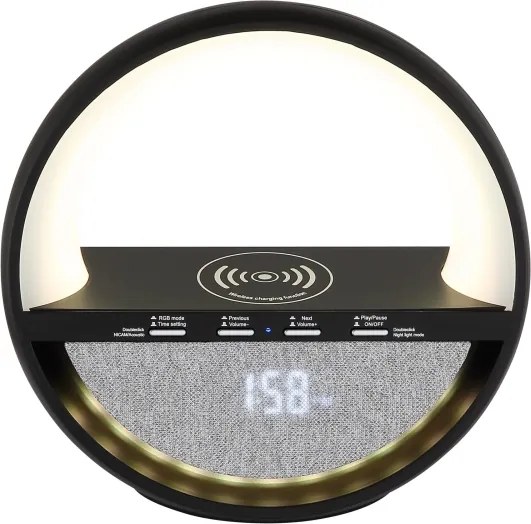 Globo 39907S - Lampă de birou reîncărcabilă LED RGBW Dot cu difuzor SOUNDRA LED/3,5W/5V 1800 mAh
