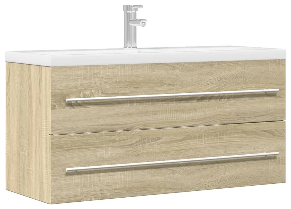 vidaXL Dulap de chiuvetă, stejar Sonoma, 100x38,5x48 cm, PAL