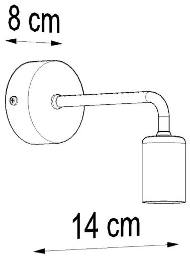 Aplică perete DUOMO 1xE27/60W/230V negru