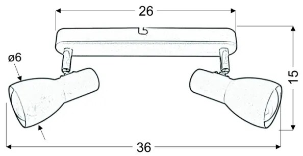 Spot PICARDO 2xE14/40W/230V turcoaz