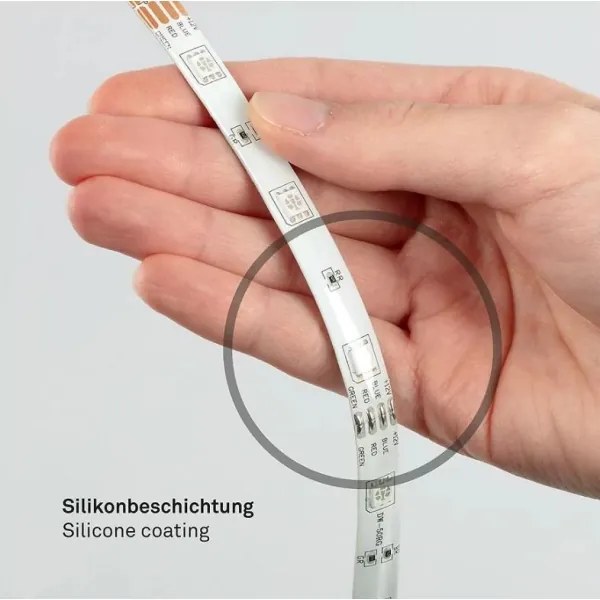 Bandă LED RGBW dimabilă 6,5m LED/22W/230V Brilo + telecomandă