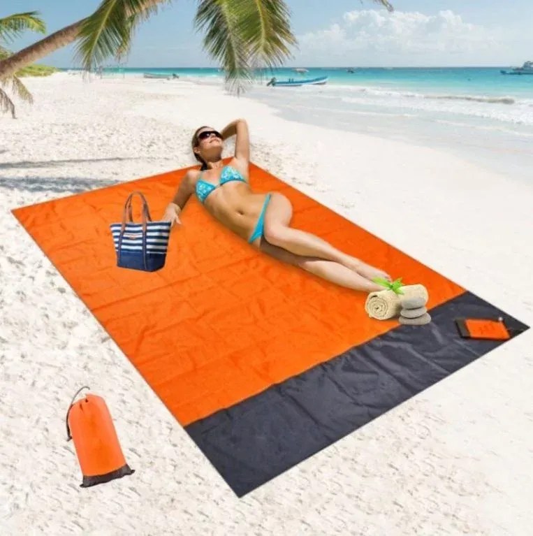 Pătură mare pentru plajă sau natură - portocalie